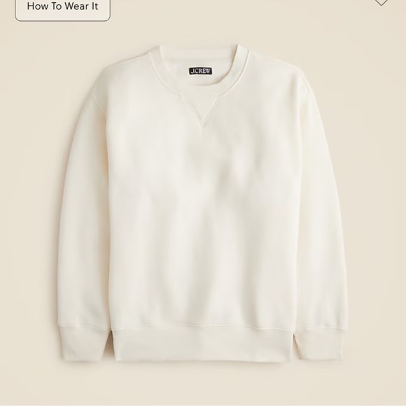 J.Crew Heritage fleece oversized crewneck sweatshirt - Picture 1 of 6